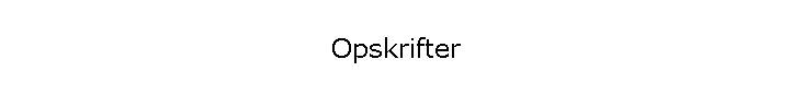 Opskrifter